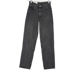 H&M 90s Baggy Jeans Size 2 Fit 26x30 Recycled Denim Black Wash High Waist Y2K